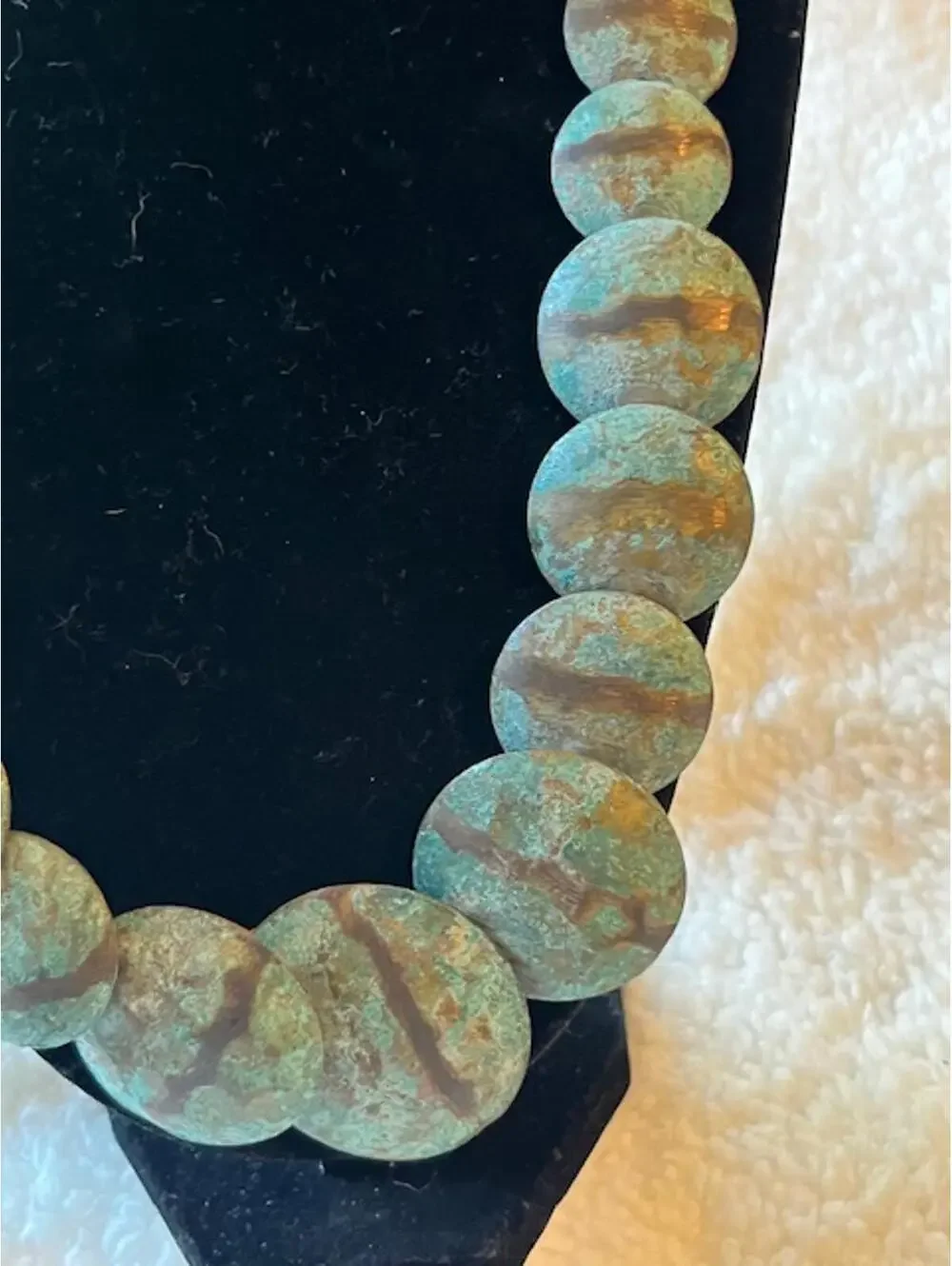 Chunky Turquoise and Brown Stone Necklace